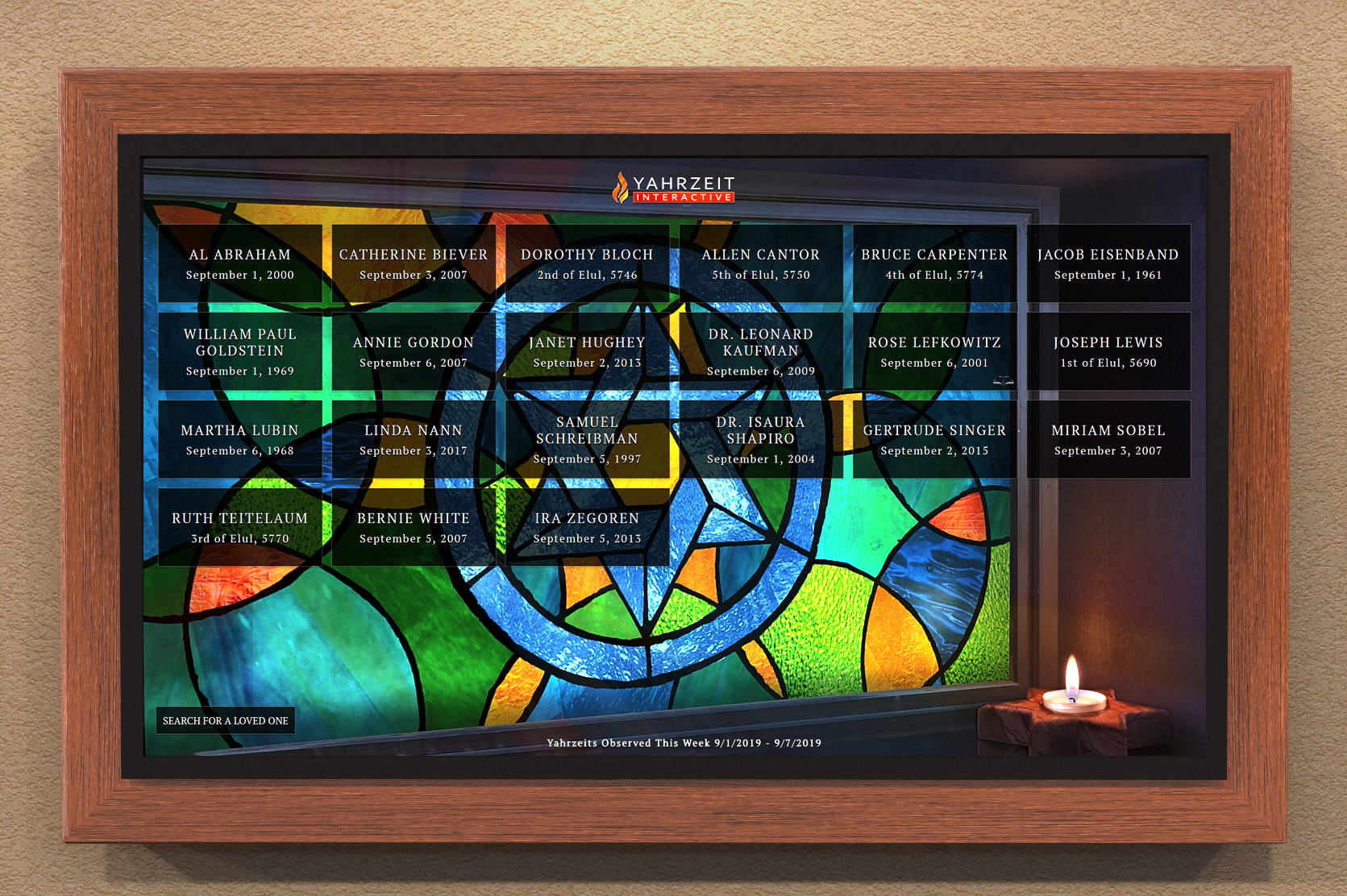 Yahrzeit Memorials What Is An Interactive Display 