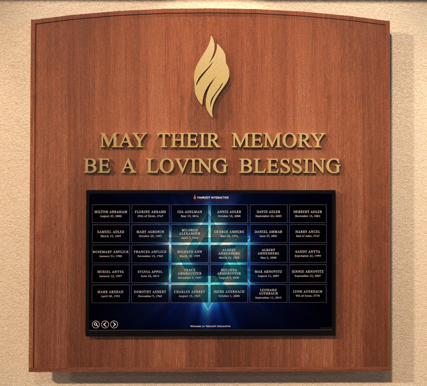 Beautiful Custom Yahrzeit Memorials